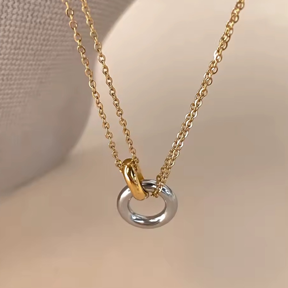 Neiman Marcus Gold and Silver Interlinked Necklace